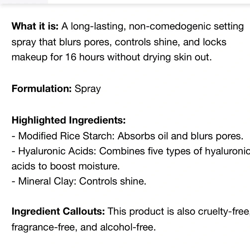 HUDA BEAUTY Easy Bake Setting Spray